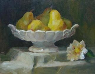 Susan Barnes; Exalted Pears, 2004, Original Painting Oil, 11 x 14 inches. 