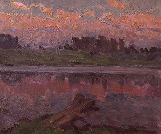 Sergey Belikov; On The River, 1979, Original Painting Oil, 38 x 32 cm. Artwork description: 241 Original painting on cardboard...