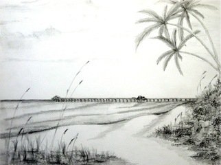 Ron Berry; Pier Rendering From 16th Ave, 2013, Original Drawing Pencil, 20 x 16 inches. 