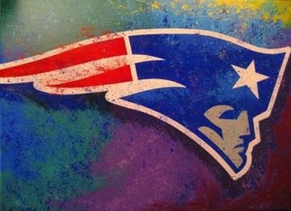 Bill Lopa; New England Patriots, 2017, Original Printmaking Giclee, 40 x 30 inches. Artwork description: 241 New England patriots team logo...