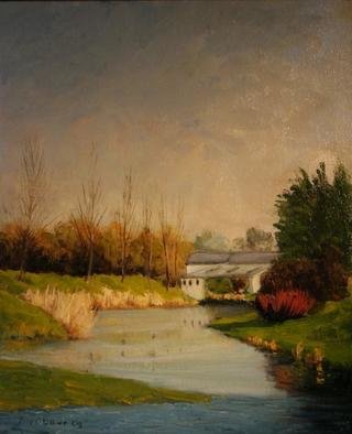 Bill Obrien; River Brosna Kilbeggan Ireland, 2008, Original Painting Oil, 10 x 12 inches. 