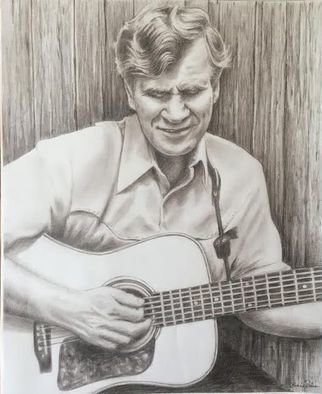 Bonie Bolen; Doc Watson, 2016, Original Drawing Pencil, 14 x 17 inches. Artwork description: 241   Original drawing from a photographers view. Original not for sale but this photo shows prints I have that are available. Thank you.  ...