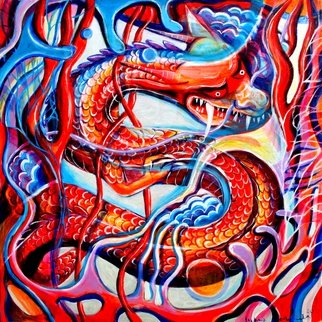 Sylwia Borkowska; Year Of The Dragon, 2012, Original Painting Acrylic, 60 x 60 cm. 