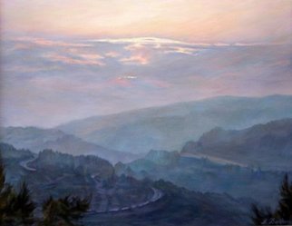 Bukhina Maya;  Evening In The Mountains, 2008, Original Painting Oil, 70 x 50 cm. Artwork description: 241   Sunset, and so well. . .Work sold and is in private collections.  ...