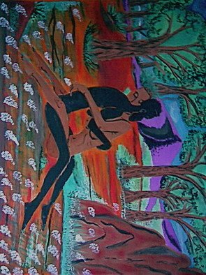 Caddy King; Intimacy, 2012, Original Painting Other, 5.6 x  inches. Artwork description: 241     impressionism,nude,people, ethinicityconceptual,expressionism nude   ...