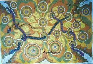 Carlene Lavender; Snake Dreaming, 2003, Original Painting Acrylic,   inches. 