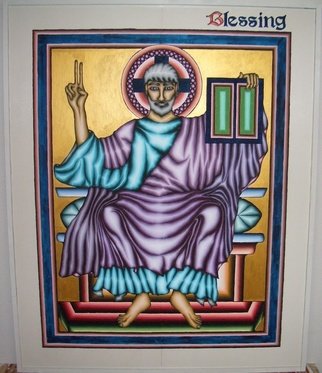 Pentagram Carolingiantoad; Blessing, 2007, Original Painting Tempera, 135 x 165 cm. 