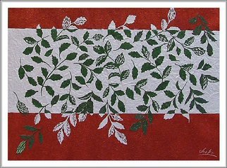 Choko Nakazono; Leaves Dancing, 2014, Original Mixed Media, 31.5 x 44 cm. Artwork description: 241     My paper craft is thecutting artwork. This cutting is Japanesetraditional patterns