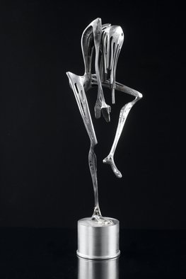 Claudio Bottero; Mistico, 2010, Original Sculpture Steel, 7 x 50 cm. Artwork description: 241 An abstract sculpture piece inspired by modern dance. ...