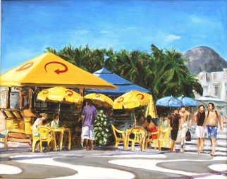 Claudio Vianna; Domingo De Sol Em Copacabana, 2011, Original Painting Oil, 50 x 40 cm. 