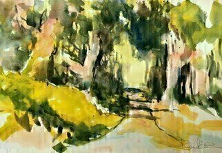 Daniel Clarke, 'Malibu Trail', 2020, original Watercolor, 18 x 12  x 0.1 inches. Artwork description: 3099 Perfection existsin the form of blue eyestwo arm thick waistsand Malibu skiesPerfection existsin thick sultry wordsfree of fallacytoo undeterredWhat is good What is true Is it raw Is it you Away from your screensIs it fleeting  Does it ...