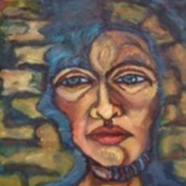 Daniela Isache; The Woman With Stone Hair , 2019, Original Painting Oil, 54 x 51 cm. Artwork description: 241  Expressionist portrait of a woman. ...