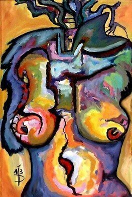 Daniela Isache; Woman Torso, 2013, Original Painting Oil, 60 x 90 cm. Artwork description: 241 Expressionist image of a woman torso.                                  An expressionist image of the tight relationship between man and woman.                          ...