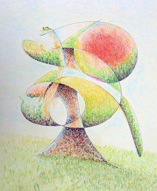 Dave Martsolf, 'Fruit Tree', 2011, original Drawing Pencil, 8 x 10  inches. Artwork description: 7851  Part of the continuing series of autonomic drawings that grow out of the sheer joy of creation focused into a confined area.  You should see this thing in real lifeFruit Treeis a colored pencil drawing 10inches by 8. 5inches drawn on Strathmore acid free 80 lb Windpower ...