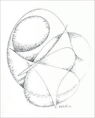 Dave Martsolf, 'Polished Convolutions', 2008, original Drawing Pen, 7 x 8  inches. Artwork description: 7851  A hand drawing whose design is pulled out of the void with no prior desire other than to pull something out of the void. Once the initial form is found it begins to take on depth in my mind' s eye at which point I fine- ...