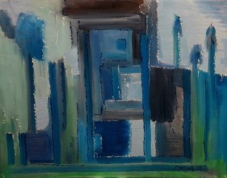 Dave Martsolf, 'Blue House', 2019, original Painting Oil, 14 x 11  x 2 inches. Artwork description: 3495 If purchased, this artwork will ship framed, wired, and ready to hang. ...