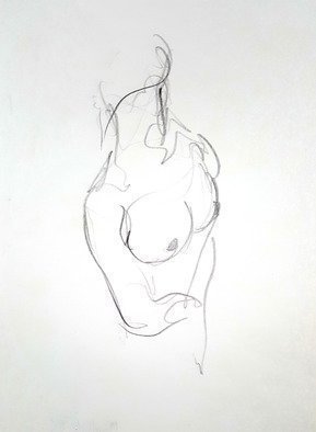 Dave Martsolf, 'Female Nude Torso', 1982, original Drawing Pencil, 6 x 8.5  inches. Artwork description: 5079 A female nude torso signed on the back of the paper...