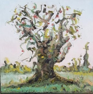 Dave Martsolf, 'The Old Fruit Tree', 2019, original Painting Oil, 12 x 12  x 1 inches. Artwork description: 1911 If purchased, this work will ship framed, wired and ready to hang. ...