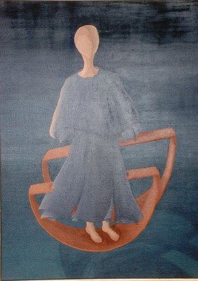 Raquel Davidovici; Meditacion, 1979, Original Painting Oil, 40 x 55 cm. 