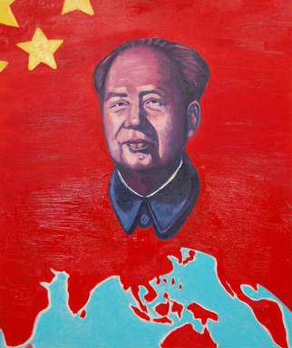 Winnie Davies; Red Chip Stock Market, 2006, Original Painting Acrylic, 36 x 48 inches. Artwork description: 241  The image of Chairman Mao had been repeating glamorously portrayed with ultimate realistic style in order to reach its propaganda political agenda during Mao's era. In fact, artists in China were only allowed to paint Mao's propaganda paintings exclusively in order to survive. After the ...