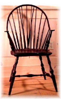David Nauman; Continuous Arm Windsor Chair, 2011, Original Furniture, 19 x 40 inches. Artwork description: 241  Antique reproduction, Windsor chair, period furniture, handmade furniture, antique chairs, continuous arm Windsor ...