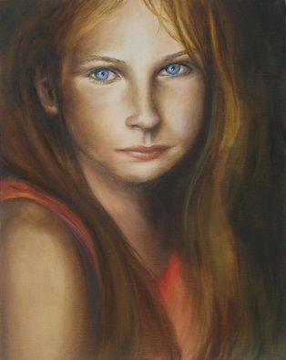Dana Dabagia; Talk To Me, 2011, Original Painting Oil, 16 x 20 inches. Artwork description: 241  Children's Portrait ...