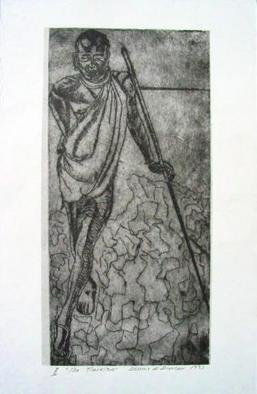 Dennis Duncan; Let There Be Food Water Salt, 1993, Original Printmaking Etching, 11 x 17 inches. 