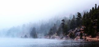 Dennis Gorzelsky; Misty Morning, 2016, Original Photography Digital, 38 x 18 . Artwork description: 241 A small mountain lake has a magical feel as the mist rolls away and the trees and boulders emerge. ...