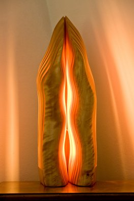 Dermot O'Brien; Resonance1, 2009, Original Sculpture Wood, 20 x 52 cm. Artwork description: 241   Light sculpture birch ...
