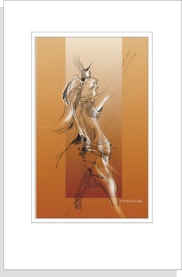 C. Doug Anderson; Ashley Gesture, 2013, Original Drawing Other, 11 x 14 inches. Artwork description: 241       High quality archival Glicee prints on Canvas $150. Original NFS. Female. Figure. Drawing. Shipped flat.               ...