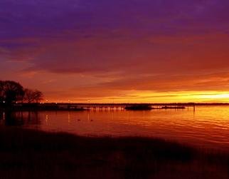Emily Reed; Sunrise In The Park, 2006, Original Photography Color, 6 x 4 inches. Artwork description: 241 A view of a sunrise overlooking the dock in Battery Park, New Castle, DE...