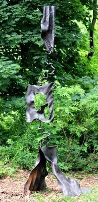 Daniel Lombardo; The Effect Of What I Have Seen, 2015, Original Sculpture Steel, 40 x 120 inches. Artwork description: 241            sculpture    abstract  forged steel              ...
