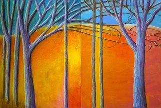 Darrell Ross; Abstract Trees, 2018, Original Pastel, 16 x 12 inches. Artwork description: 241 A teo panel pastel drawing of my abstract tree. ...