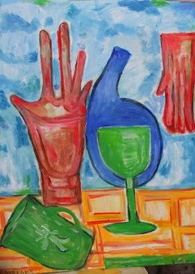 Durlabh Singh; Still Life With Glove, 2012, Original Painting Oil, 24 x 30 inches. Artwork description: 241          Contemporary, innovatory, colorful, soulful, London, Parliament House.        ...