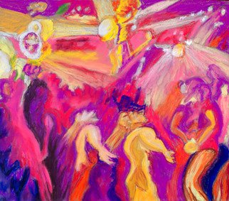 Richard Wynne; Dancin, 2013, Original Pastel, 20 x 16 inches. Artwork description: 241         abstract_ dance_ contemporary_ rave_ magenta_ movement_ dance sport_ dance clubs_ night clubs_ exciting  ...