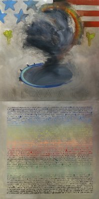 Edem Elesh, 'Nexxxus Andaman Sea', 2020, original Mixed Media, 24 x 48  x 1 inches. Artwork description: 1911 A study of weather manipulation. I witnessed the effects of the on going planetary weather manipulation in the Andaman Sea. Incredible heat and UV made stting top side impossible. Water like a bath, very little sea life visible. Compared to 6 years ago with clear skies and ...