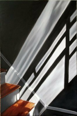 Edna Schonblum, 'Stairs', 2014, original Painting Oil, 40 x 60  x 3 cm. 