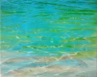 Edna Schonblum, 'Transparencie 29', 2015, original Painting Oil, 30 x 24  x 1 cm. Artwork description: 1758  sea transparencie sand transparencie sand sea studie ...
