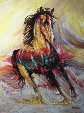 Erick Nogueda; Savage Collors II, 2012, Original Painting Acrylic, 60 x 80 cm. Artwork description: 241      Handmade horse paintings in neoimpresionist tendency.      ...