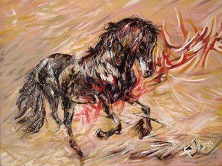 Erick Nogueda; Savage Colors VI, 2012, Original Painting Acrylic, 80 x 60 cm. Artwork description: 241          Handmade horse paintings in neoimpresionist tendency.          ...