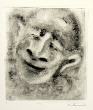 Elena Rein; Faces 1, 1995, Original Printmaking Monoprint, 12 x 12 inches. 