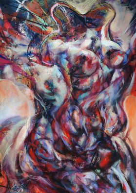 Ruben Valdes Montano; Centauro, 2011, Original Painting Acrylic, 50.2 x 35.5 inches. Artwork description: 241   Joy of experiencing feelings as sensations, touch, breath, taste life, erotics emotions and projection of your fantasy and imagination.  ...