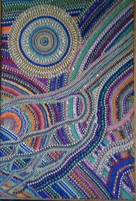 Emen Levy; MG Beads 2, 2010, Original Mosaic, 48 x 36 inches. 