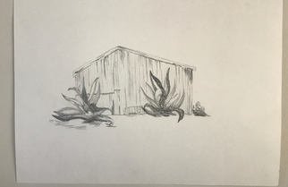 Elizabeth Griffith; Corrugated Tin, 2017, Original Drawing Graphite, 24 x 18 inches. 