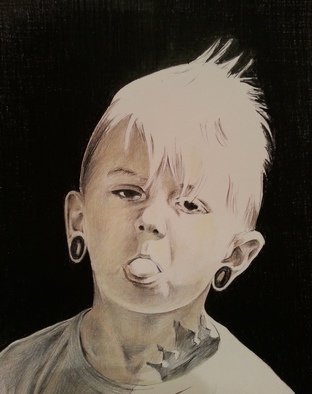 Ralitsa Veleva; Boy, 2012, Original Drawing Pencil, 25 x 35 cm. 
