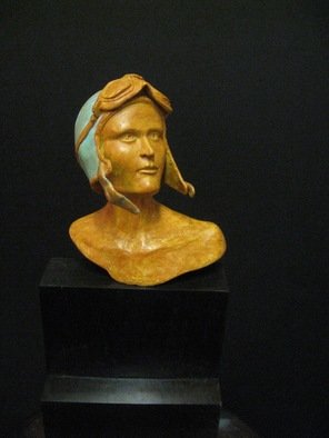 Felix Velez; Amelia Earhart, 2017, Original Sculpture Bronze, 5 x 10 inches. Artwork description: 241 This is a small bronze bust sculpture of the historical famous Amelia Earhart. Attempt to make a circumnavigational flight in 1937- disappear. Is a nice figurative bronze representation of her. A pioneering aviator and inspiration to every women. This sculpture come with certificate of authenticity, REDY TO ...
