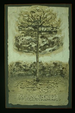 Stephen Fessler; The Tree, The Ground, The..., 2011, Original Painting Acrylic, 27.7 x 43 inches. Artwork description: 241         The tree with its roots in story, the writings being the ground in which the tree grows.  ...
