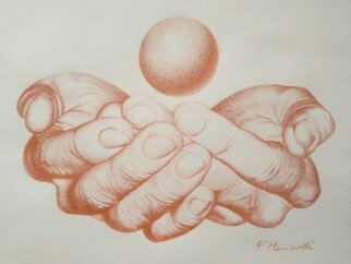 Francesco Marinelli; Hands Power, 2018, Original Drawing Other, 297 x 210 mm. Artwork description: 241 Hands power...