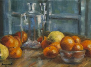 Anastasia Gardiner; Orange Day, 2014, Original Painting Oil, 13 x 10 inches. Artwork description: 241 Oil on stretched cotton canvas, 33 x 24 cm. This painting is not framed. I love eating and painting citruses: lemons, oranges, clementines. They are such bright happy things!  It was painted mostly with pallet knife to accentuate colour rather then detail.           To discover more paintings, please, ...