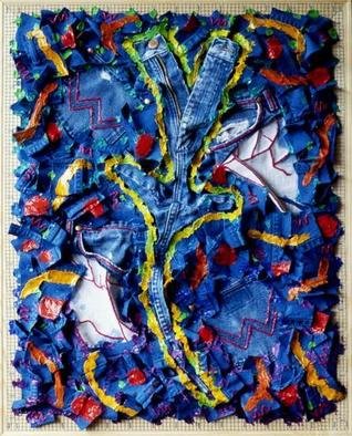 Paul Gazda; One Pair Of Jeans, 1999, Original Mixed Media, 24 x 30 inches. Artwork description: 241  Blue Jeans, Acrylic on Wire Mesh ...